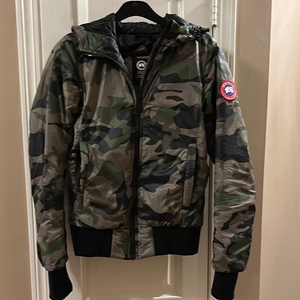 Canada Goose Green and Black Bomber Jacket